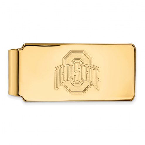Ohio State Buckeyes Sterling Silver Gold Plated Money Clip