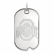 Ohio State Buckeyes Sterling Silver Large Dog Tag