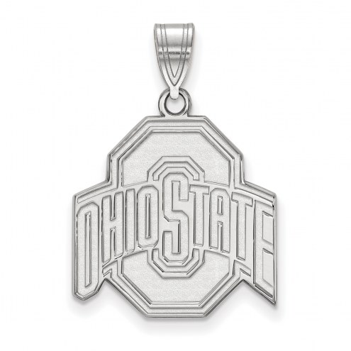 Ohio State Buckeyes Sterling Silver Large Pendant