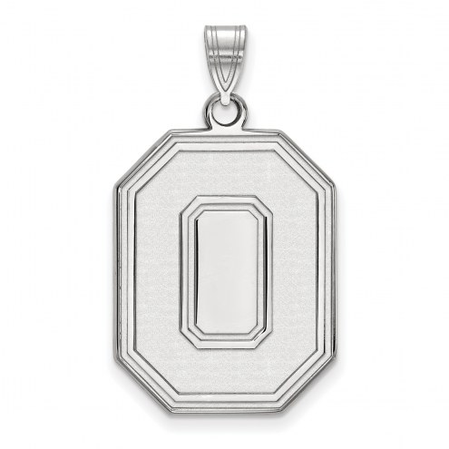 Ohio State Buckeyes Sterling Silver Extra Large Pendant