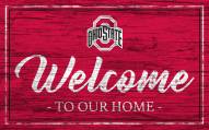 Ohio State Buckeyes Team Color Welcome Sign