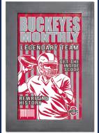 Ohio State Buckeyes Team Monthly 11" x 19" Framed Sign