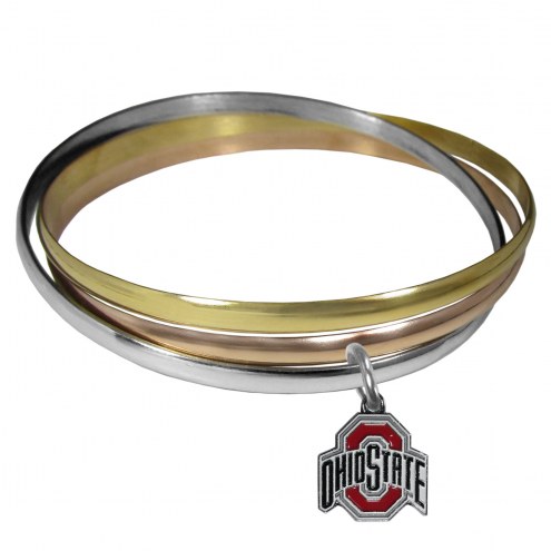 Ohio State Buckeyes Tri-color Bangle Bracelet