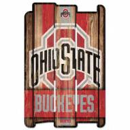 Ohio State Buckeyes Wood Fence Sign
