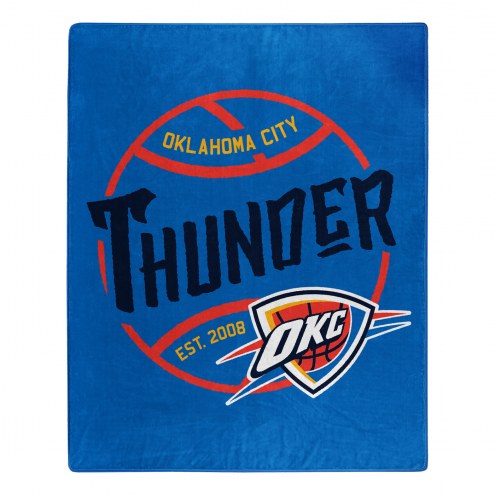 Oklahoma City Thunder Blacktop Raschel Throw Blanket