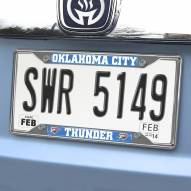 Oklahoma City Thunder Chrome Metal License Plate Frame