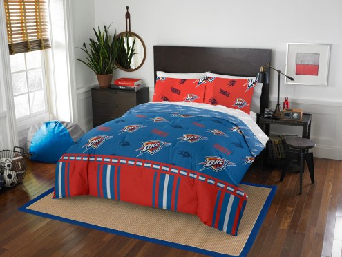 Oklahoma City Thunder Rotary Queen Bed in a Bag Set