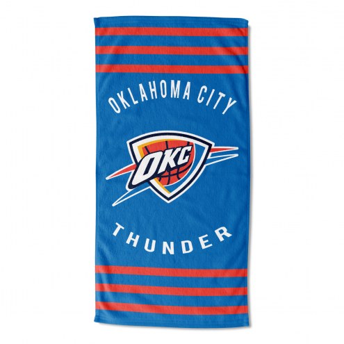 Oklahoma City Thunder Stripes Beach Towel