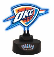 Oklahoma City Thunder Team Logo Neon Light