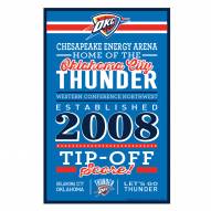 Oklahoma City Thunder Established Wood Sign