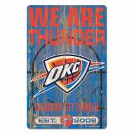 Oklahoma City Thunder Slogan Wood Sign
