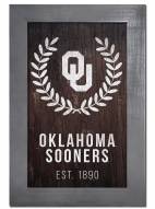 Oklahoma Sooners 11" x 19" Laurel Wreath Framed Sign
