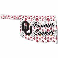 Oklahoma Sooners 12" Floral State Sign
