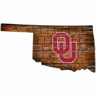 Oklahoma Sooners 12" Roadmap State Sign