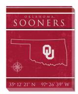 Oklahoma Sooners 16" x 20" Coordinates Canvas Print