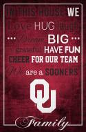Oklahoma Sooners 17" x 26" In This House Sign