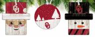 Oklahoma Sooners 3-Pack Christmas Ornament Set