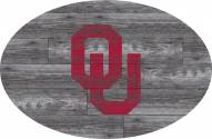 Oklahoma Sooners 46" Distressed Wood Oval Sign