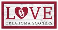 Oklahoma Sooners 6" x 12" Love Sign