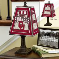 Oklahoma Sooners Art Glass Table Lamp