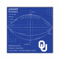Oklahoma Sooners Ball Blueprint 10" x 10" Sign