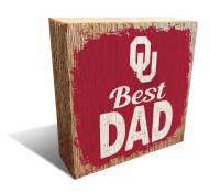 Oklahoma Sooners Best Dad 6" x 6" Block