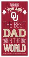 Oklahoma Sooners Best Dad in the World 6" x 12" Sign