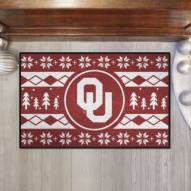 Oklahoma Sooners Christmas Sweater Starter Rug