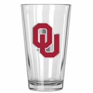 Oklahoma Sooners College 16 Oz. Pint Glass 2-Piece Set