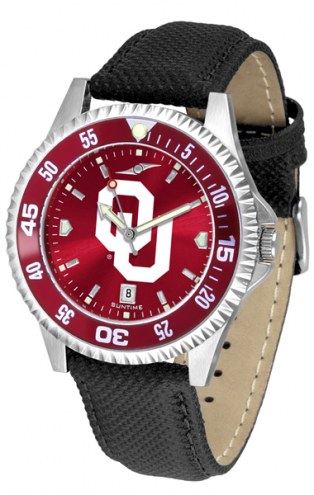 Oklahoma Sooners Competitor AnoChrome Men's Watch - Color Bezel