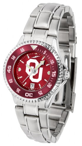 Oklahoma Sooners Competitor Steel AnoChrome Women's Watch - Color Bezel