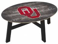 Oklahoma Sooners Distressed Wood Coffee Table
