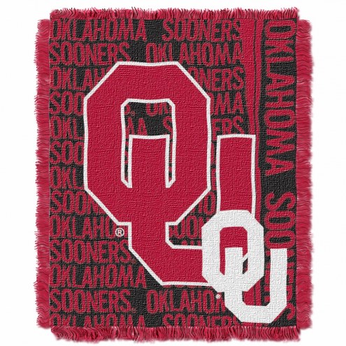 Oklahoma Sooners Double Play Woven Throw Blanket