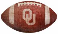 Oklahoma Sooners Football Shaped Sign
