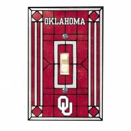 Oklahoma Sooners Glass Single Light Switch Plate Cover
