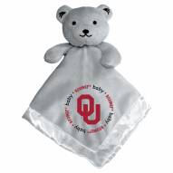 Oklahoma Sooners Gray Infant Bear Security Blanket