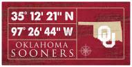 Oklahoma Sooners Horizontal Coordinate 6" x 12" Sign