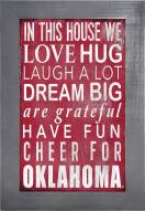Oklahoma Sooners In This House 11" x 19" Framed Sign
