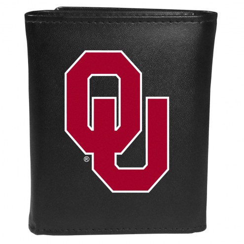 Oklahoma Sooners Large Logo Leather Tri-fold Wallet