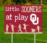 Oklahoma Sooners Little Fans at Play 2-Sided Yard Sign