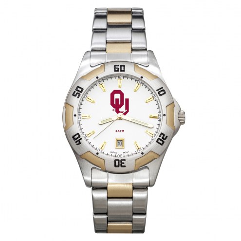 Oklahoma Sooners Men's All-Pro Two-Tone Watch