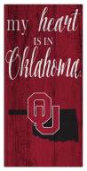 Oklahoma Sooners My Heart State 6" x 12" Sign
