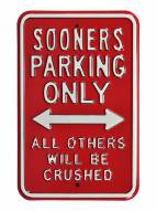 Oklahoma Sooners NCAA Embossed Parking Sign