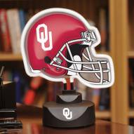 Oklahoma Sooners Neon Helmet Desk Lamp
