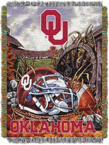 Oklahoma Sooners NCAA Woven Tapestry Throw / Blanket