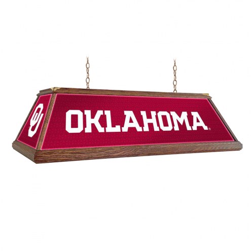 Oklahoma Sooners Premium Wood Pool Table Light