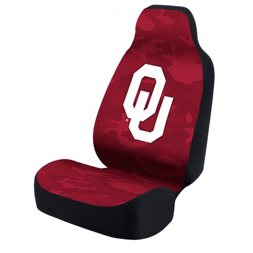 Oklahoma Sooners Red Camo Universal Bucket Car Seat Cover