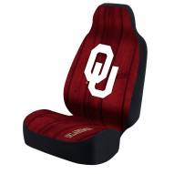 Oklahoma Sooners Red Distressed Wood Universal Bucket Car Seat Cover