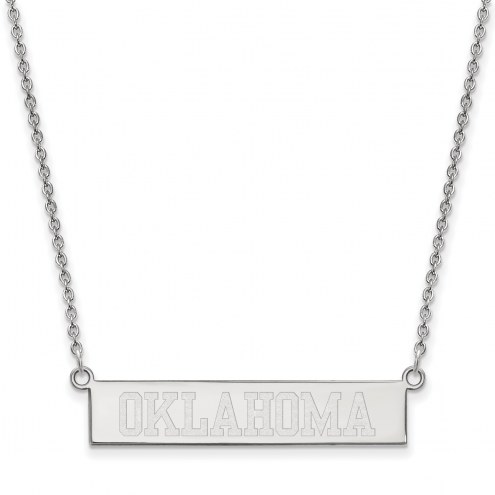 Oklahoma Sooners Sterling Silver Bar Necklace