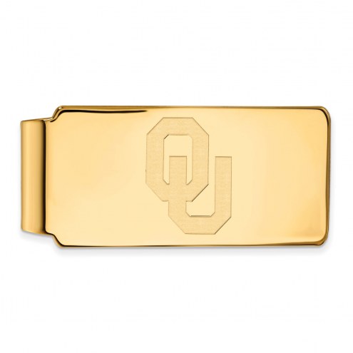 Oklahoma Sooners Sterling Silver Gold Plated Money Clip
